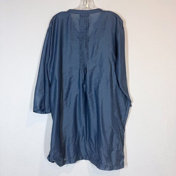 Fresh Produce Blue Tunic Top Blouse Lagenlook Minimalist XXL - Picture 2 of 9